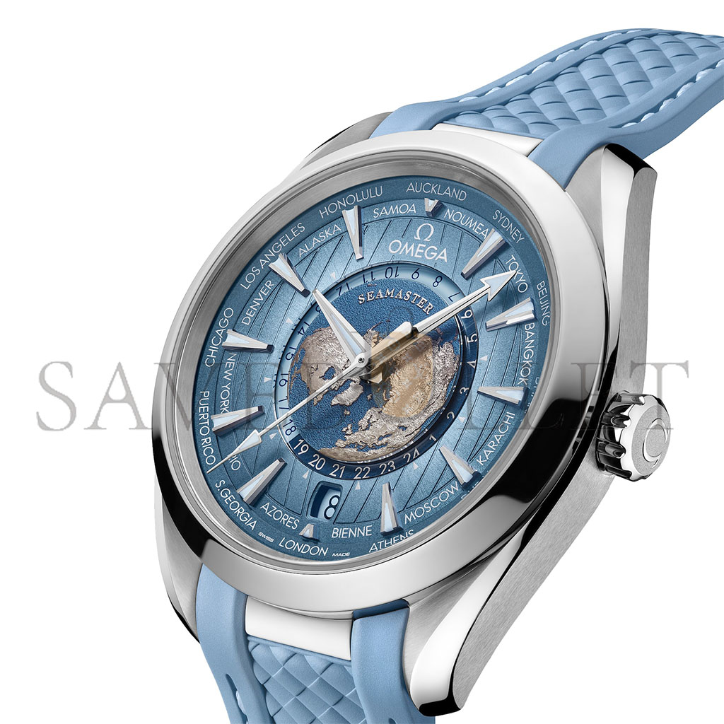 om**a seamaster aqua terra auT0matic blue dial watch 220.12.43.22.03.002
